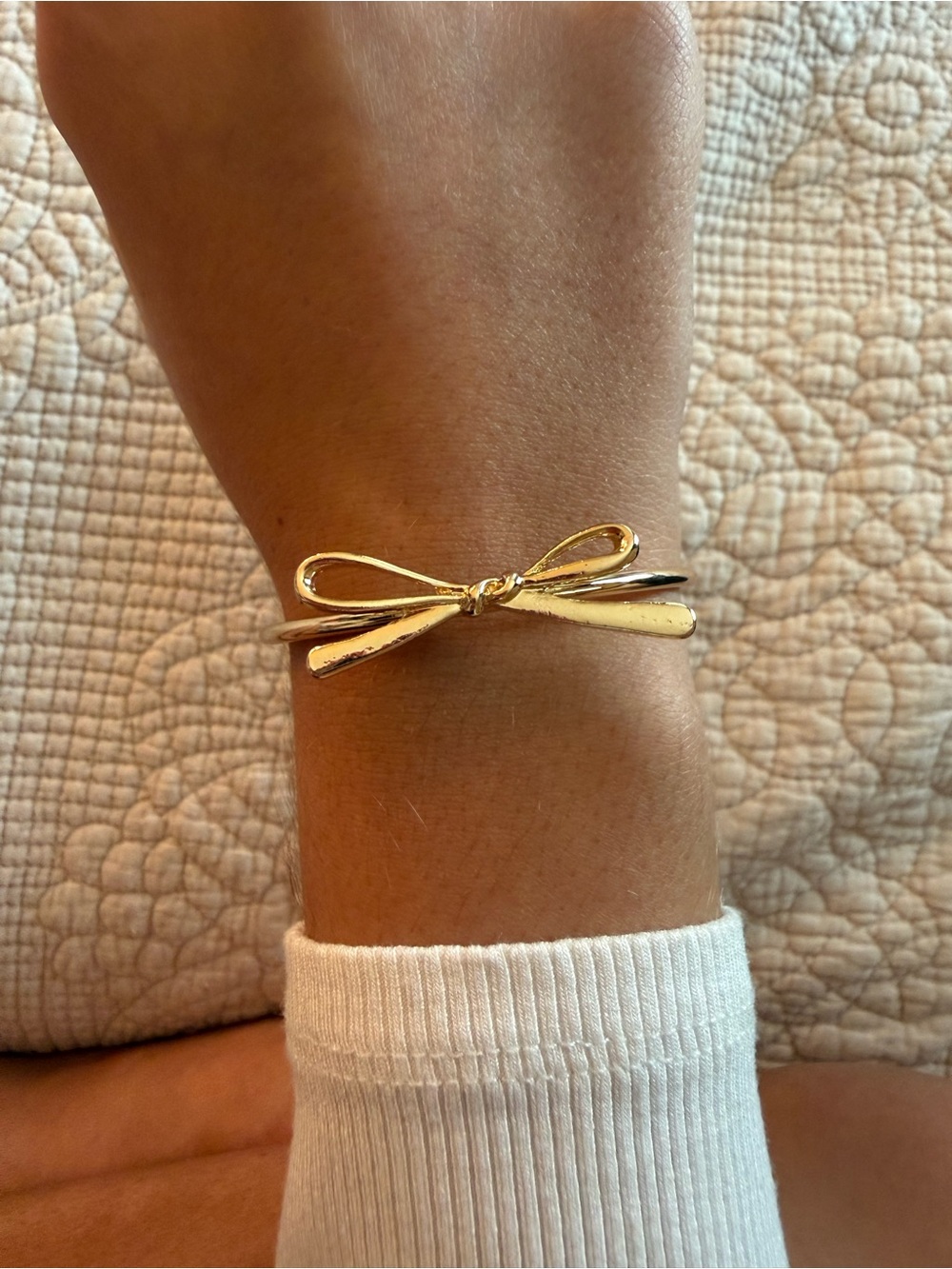 Gold Bow Cuff Bracelet - Women Jewelry